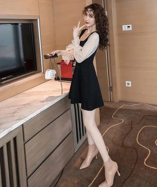 Dresses For Women Party Evening A Line Curvy One Pieces Beach New Features Of Elegant Luxury Prom Mesh Woman Long Sleeve Dress