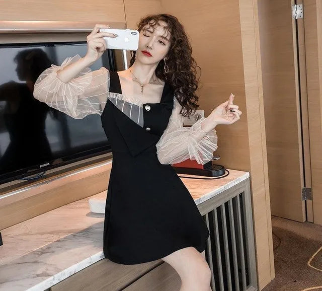 Dresses For Women Party Evening A Line Curvy One Pieces Beach New Features Of Elegant Luxury Prom Mesh Woman Long Sleeve Dress