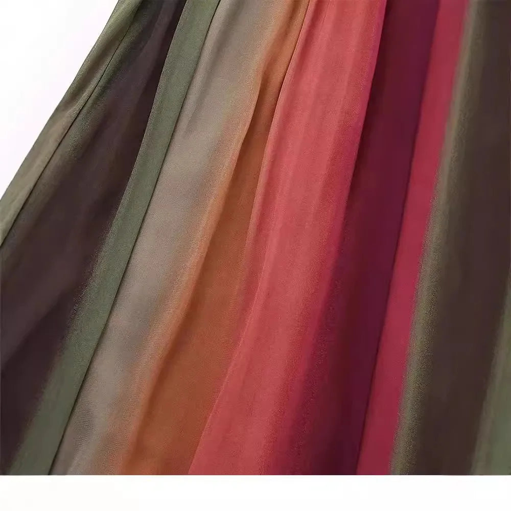 Deep V Neck Dresses for Women Sexy High Waisted Y2k Lady Elegant Party Elegant Printed Pleated Sleeveless Vacation Robes