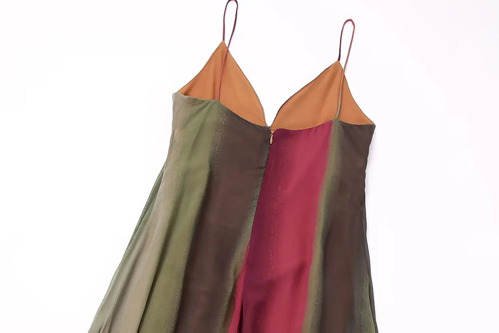 Deep V Neck Dresses for Women Sexy High Waisted Y2k Lady Elegant Party Elegant Printed Pleated Sleeveless Vacation Robes