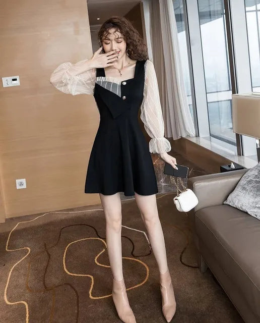 Dresses For Women Party Evening A Line Curvy One Pieces Beach New Features Of Elegant Luxury Prom Mesh Woman Long Sleeve Dress