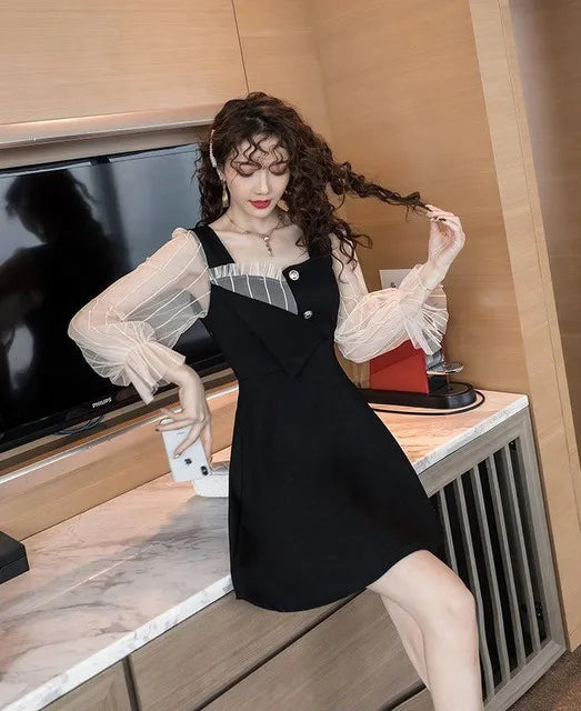 Dresses For Women Party Evening A Line Curvy One Pieces Beach New Features Of Elegant Luxury Prom Mesh Woman Long Sleeve Dress