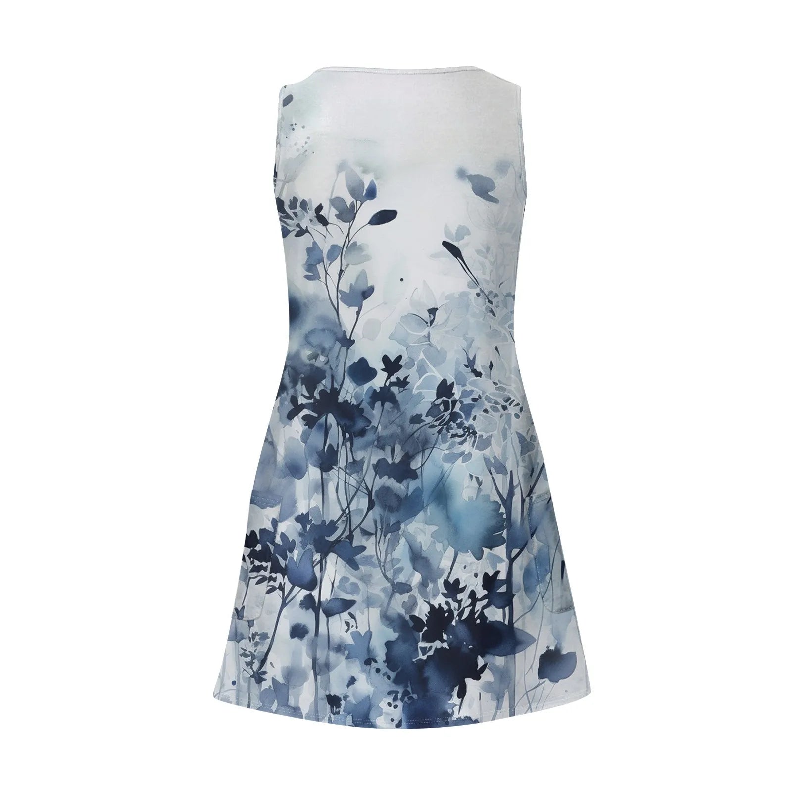 Dresses For Women 2024 Fashion Women'S Casual Print Summer Bohemian Beach Dress With Pockets V Neck Tank Dress Formal Dresses